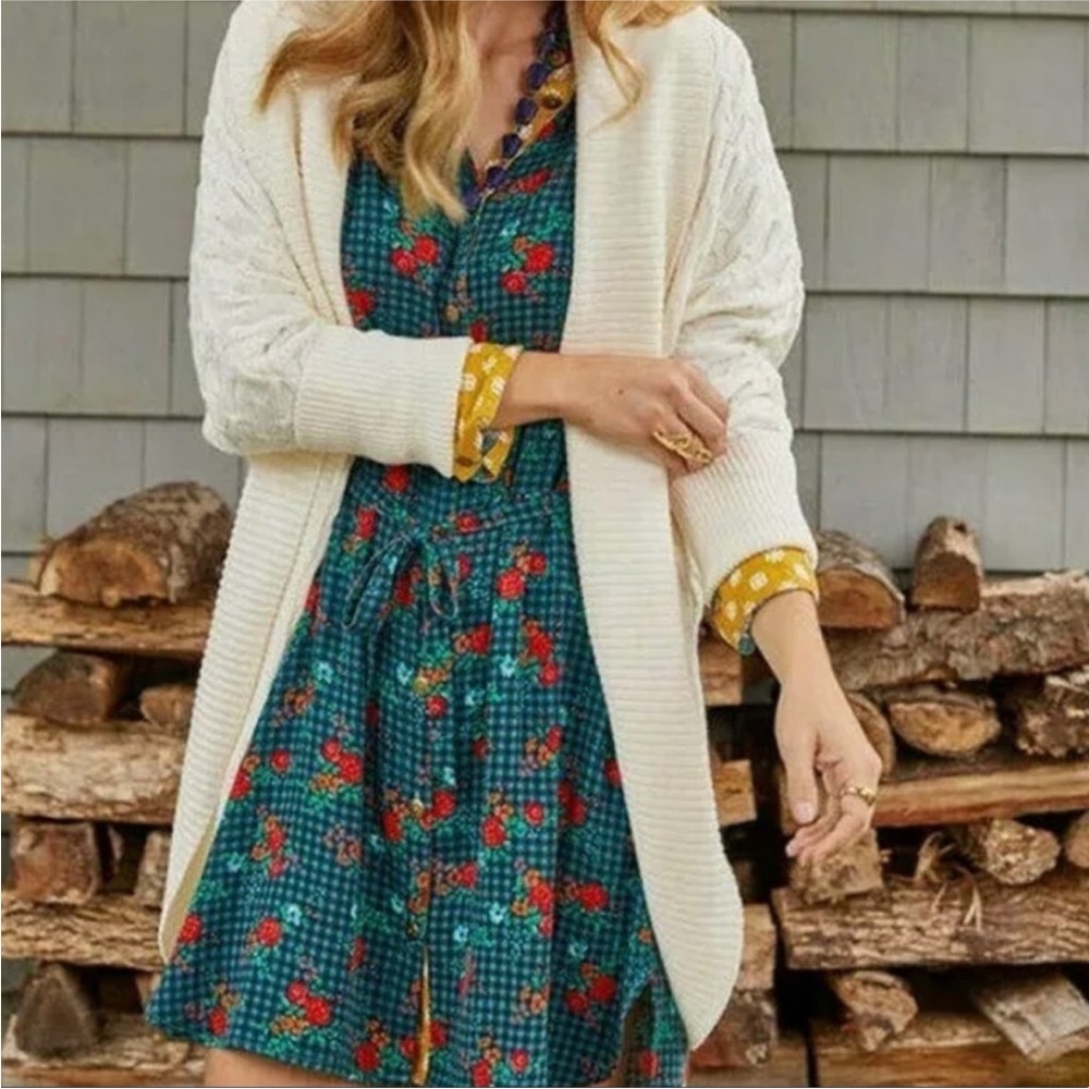 Matilda Jane Plaid Floral Button Up Dress